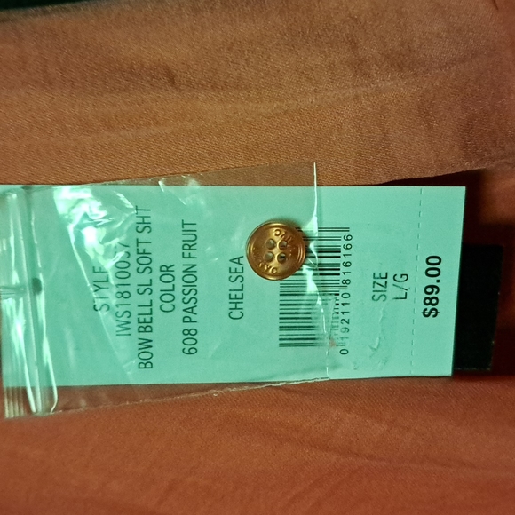 IMNYC Isaac Mizrahi Bow Bell Sleeve Soft Shirt L/G - Picture 5 of 8